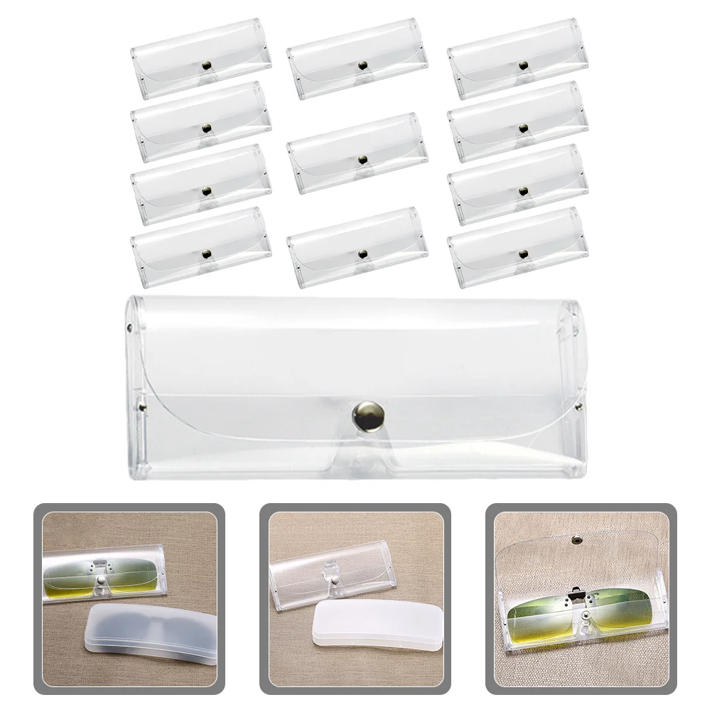 12 Pcs Glasses Case Hard for Sunglasses Eye Shell Slim Eyeglass Reading Women Clear