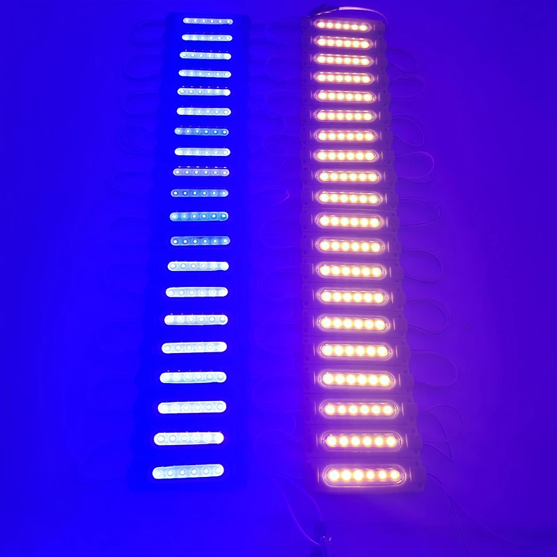 10PCS/lot 12V Multicolour Led Modules COB Light Backlight Shop Banner Waterproof IP65 Christmas Decorations Warm White
