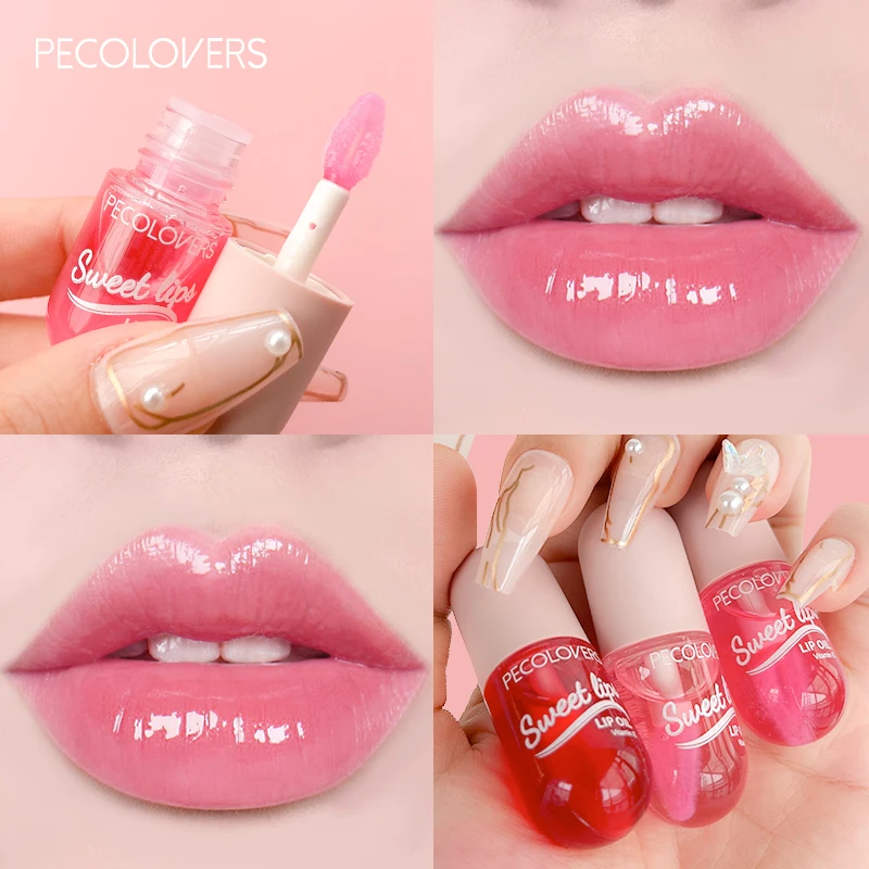 Fruity Moisturizing Lip Gloss Peach Waterproof Glossy Long Lasting Not Sticky Natural Lip Tint Daily Makeup Lip Oil Primer