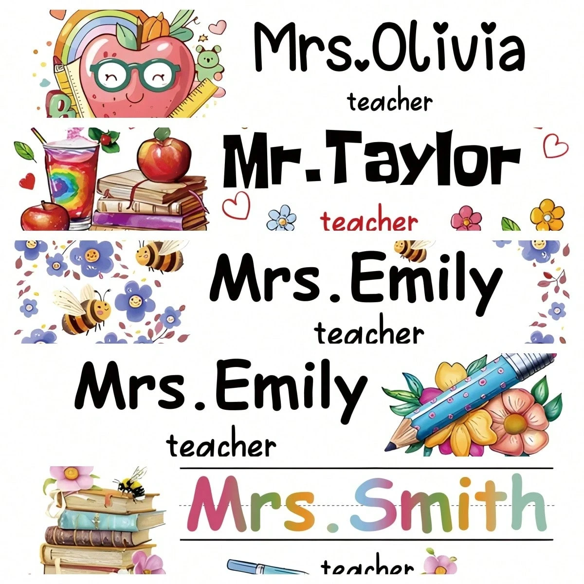 لوحة اسم مكتبية مخصصة مقاس 20*6 سم، 32 تصميمًا على شكل نجمة وقمر، هدية أكريليك مخصصة للمعلمين والرئيس والطلاب، ديكور المكتب #4