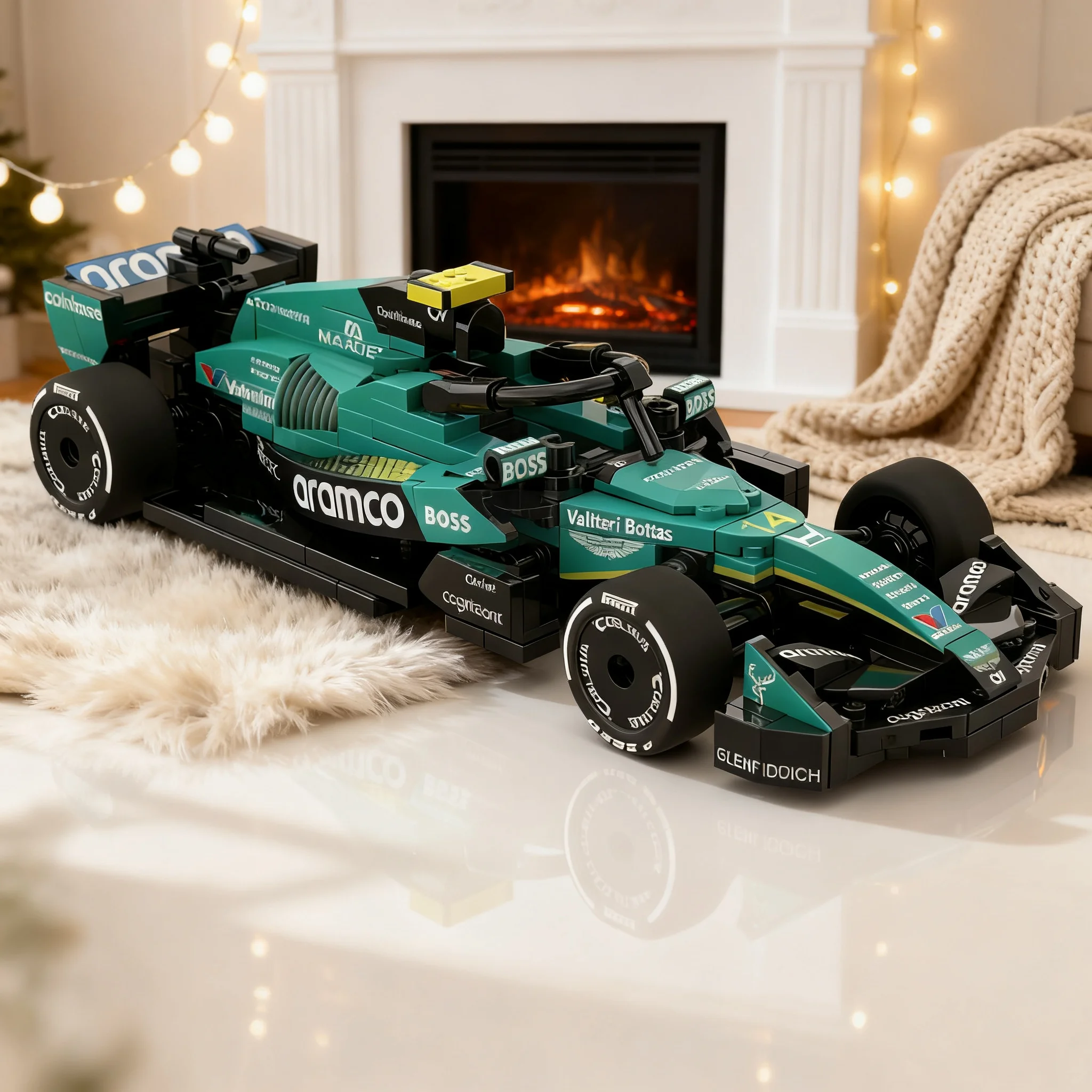 258個のパーツで組み立てるmocシティチャンピオンズf1アストンマーティンamr26モデル。クリスマスプレゼントや、おもちゃのコレクション、創造的なアート作品、誕生日プレゼントに最適。