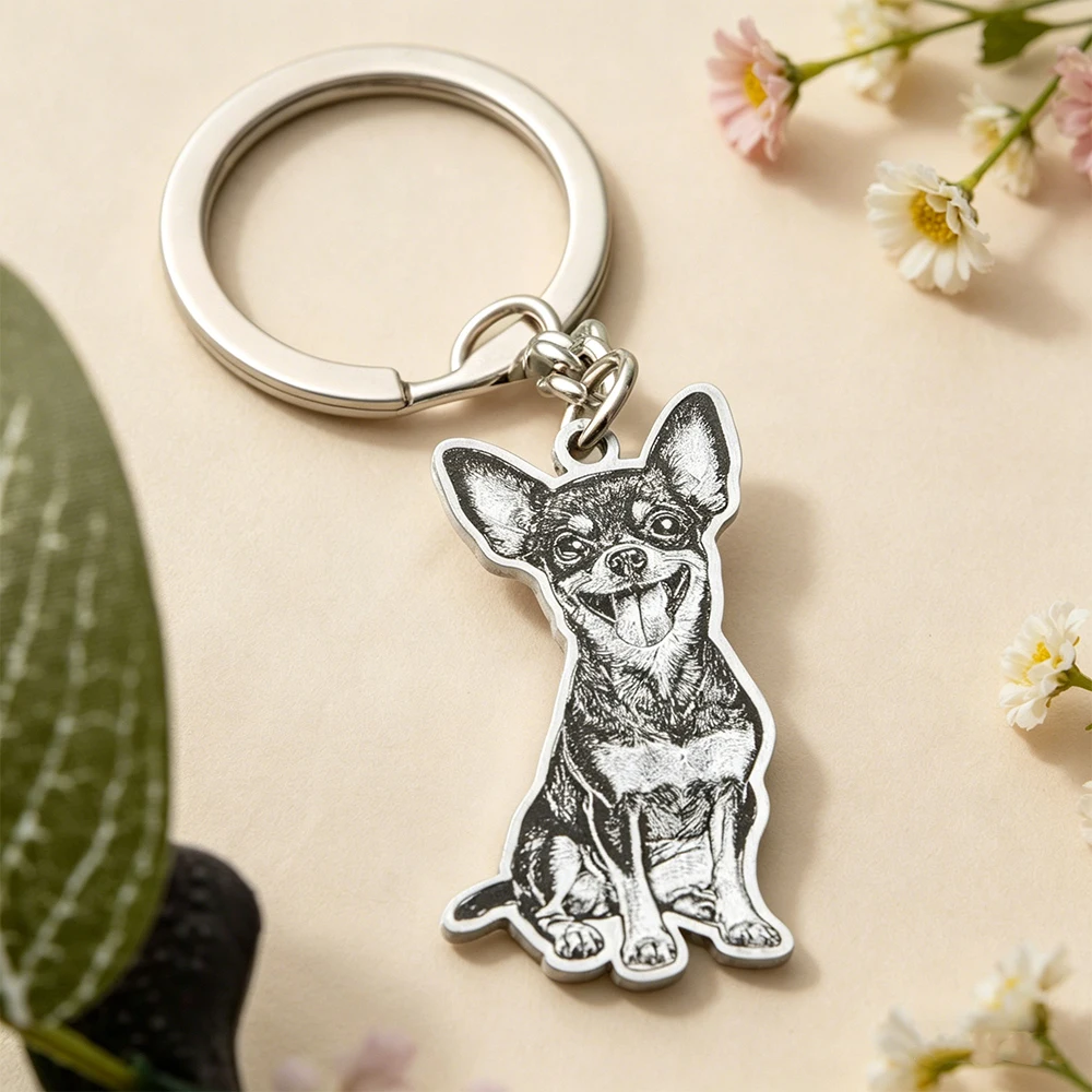 Llavero con foto de mascota pe - Pet Portrait Custom reseña y precio