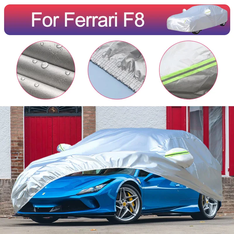 

For Ferrari F8 Outdoor Protection Full Car Covers Snow Cover Sunshade Waterproof Dustproof Exterior Car Accessories