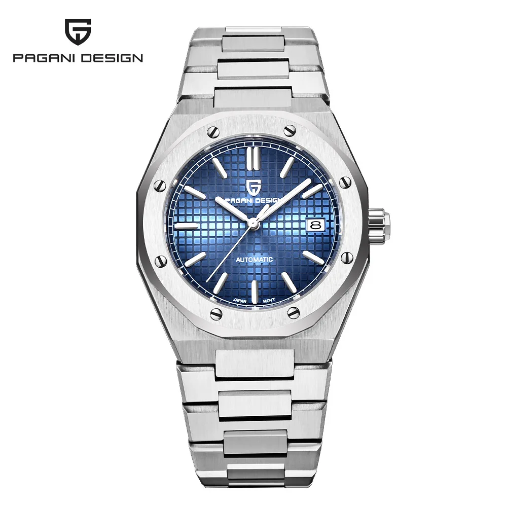 PAGANI DESIGN-Automatic Mechanical Watches for Men, Sapphire Glass AR Coating, Stainless Steel Clock, 40mm, YN55