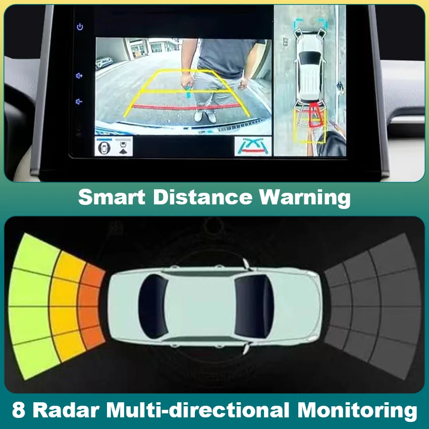 Parking Sensor Original Radar Car 8 Probes Beep Show Distance on Display Sensor Video System For Chevrolet Equinox 2017 to 2024