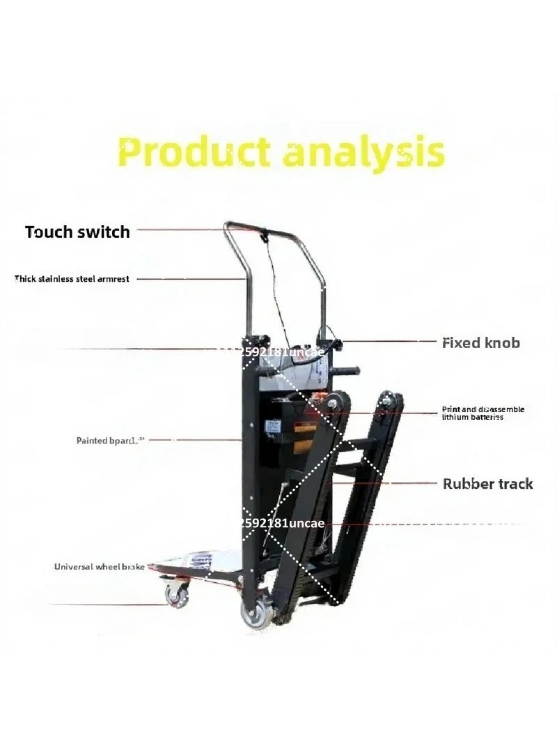 Climbing Construction Site Upstairs Pulling Goods Hand Push Loader Crawler Truck