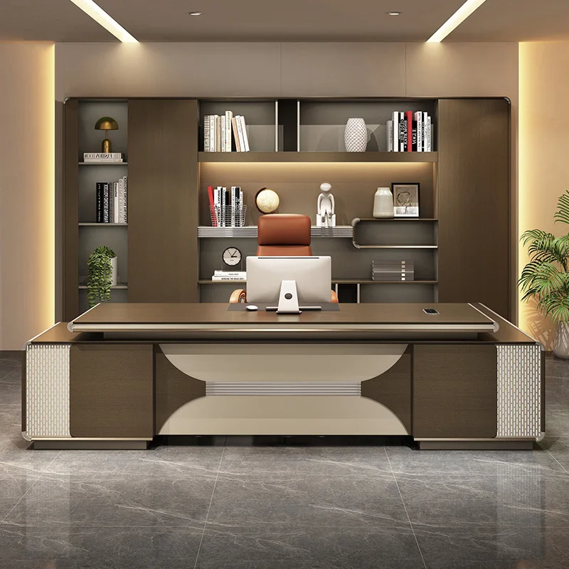 High-end desk boss table high-end atmosphere president class desk light luxury high sense general manager room table
