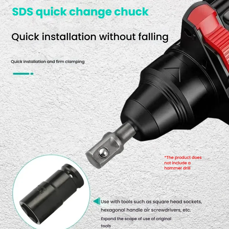 3pcs Socket Driver Set Drill Bit Adaptor 3/8 1/4 1/2" Hex Shank Converter Impact Drill Hammer Adapter Wrench Tools