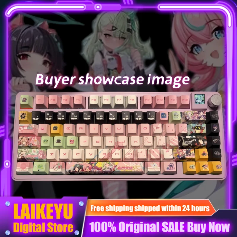 Delusional Angel Anime Theme Key Cap Pbt Material Mechanical Keyboard Pc Game Keyboard Collection Gift Custom Key Cap