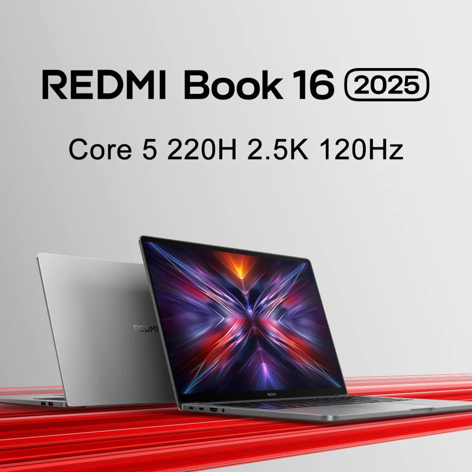 شاشة Xiaomi Redmi Book 16 2025 Core5-220H 16G/32G 512GB/1TB 16 بوصة 2.5K 120 هرتز