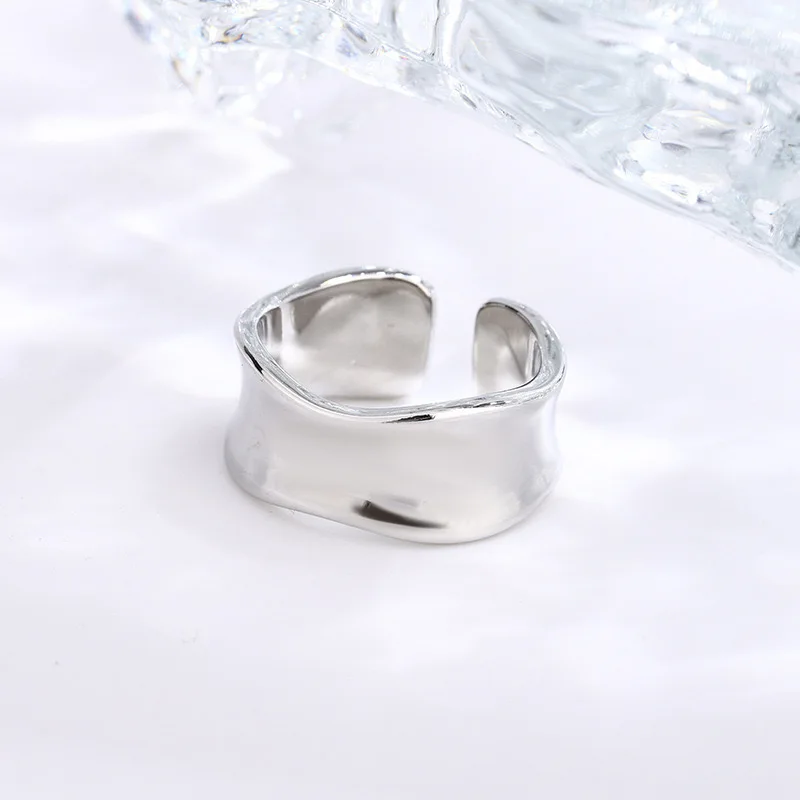 925 anillos de plata esterlina para mujer, Simple, Vintage, hecho a mano, ajustable, anillo Simple, banda de moda, bisutería femenina, regalo