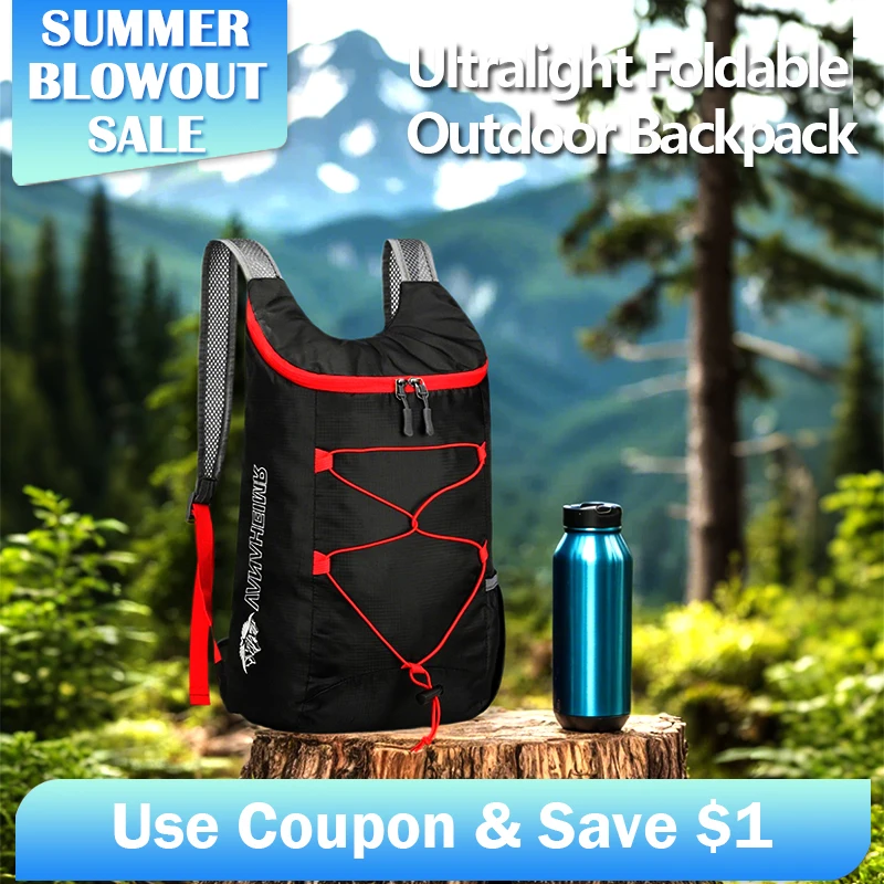

15L Multifunctional Outdoor Waterproof Foldable Backpack Bags Nylon Fabric Sports Bag Camping Cycling Hiking Travel Sports bag