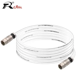 Cable Coaxial DH RG6 de cobre sólido, conector macho F doble blindado, Audio, vídeo, TV, cable digital, antena de Internet y satélite