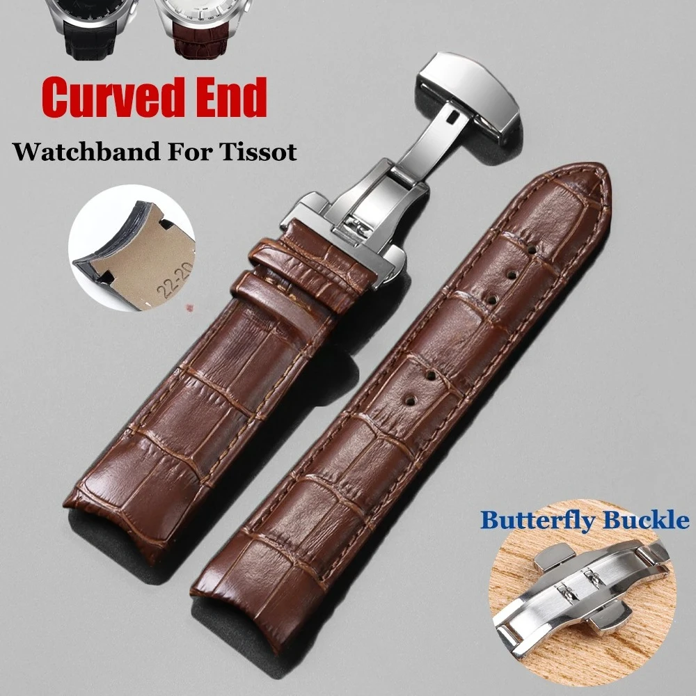 

Ремешок для часов с изогнутым концом для ремня для часов Tissot 1853 COUTURIER T035627A T035407A T035439 Мужской ремешок 22 мм 23 мм 24 мм