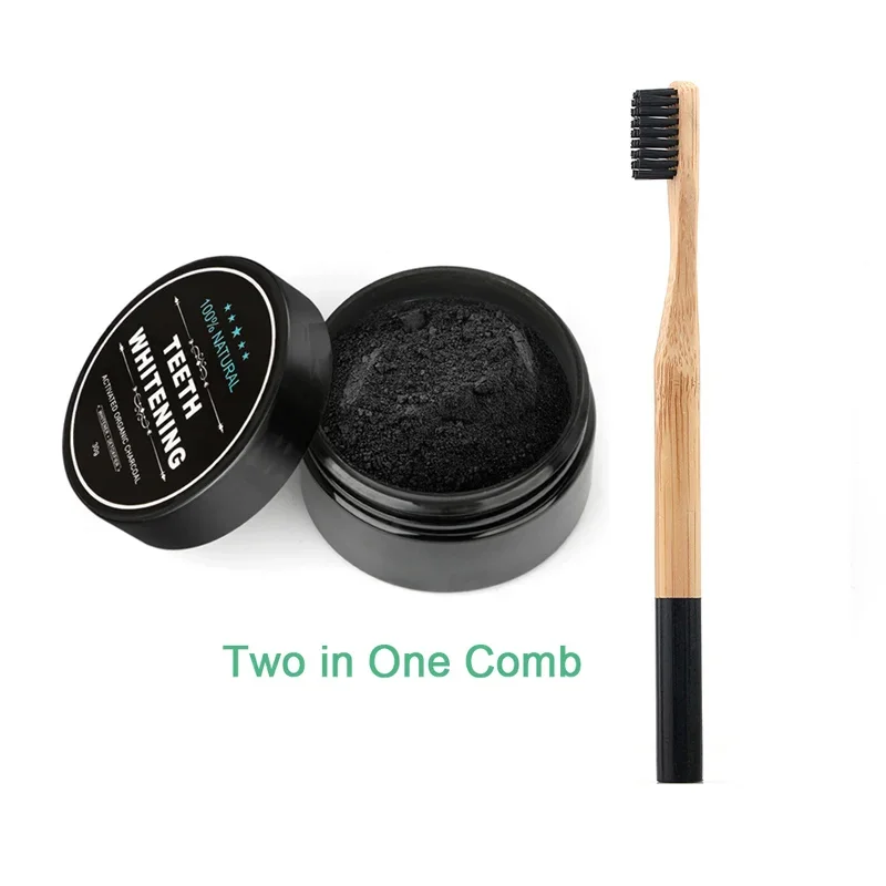 

Natural Teeth Whitening Powder Smoke Coffee Tea Stain Remover Oral Hygiene Dental Care Bamboo Activated Charcoal Dropshipping