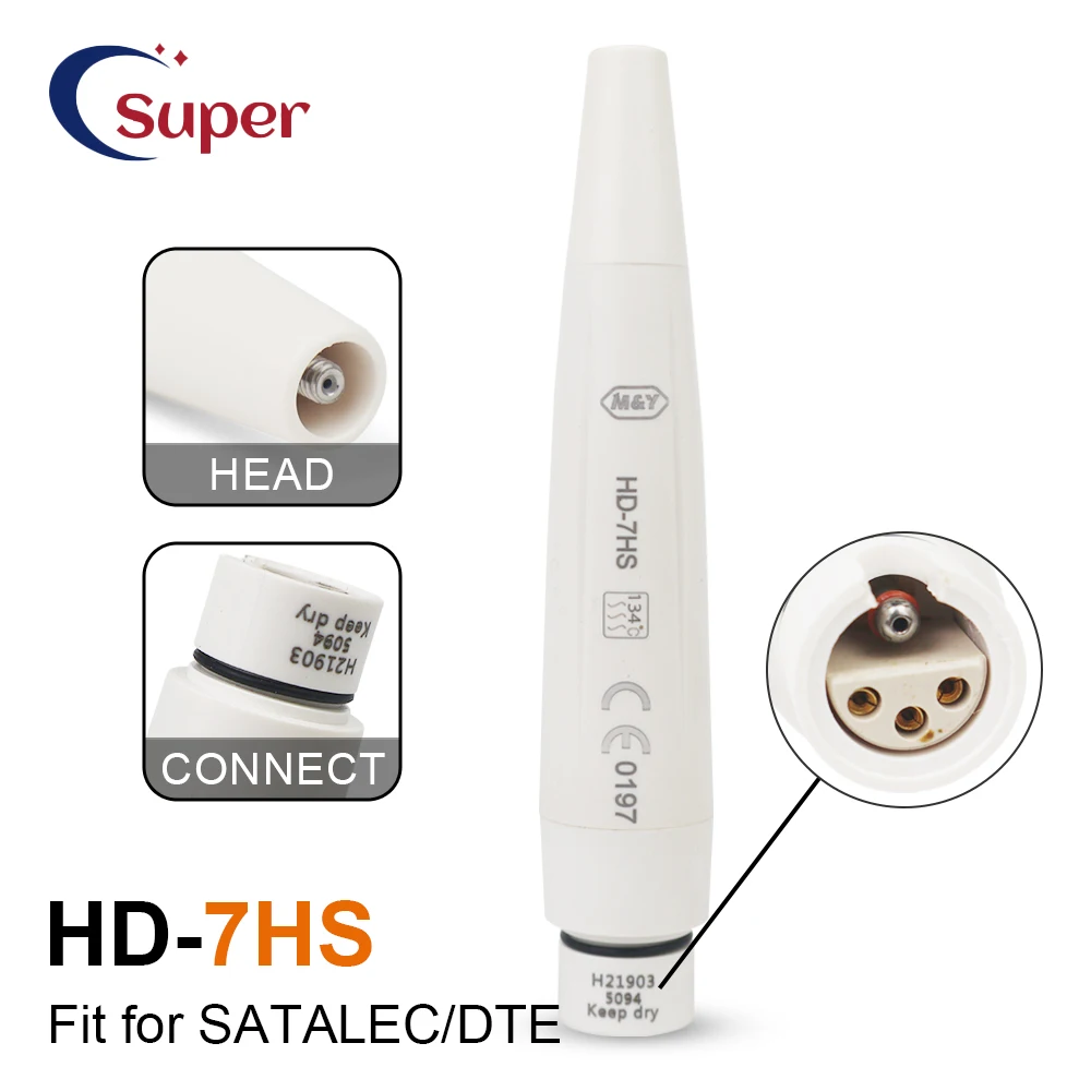 

Стоматологический наконечник ультразвукового скалера HD-7HS, совместимый с Satelec ACTEON Suprasson P5, автоклавируемый