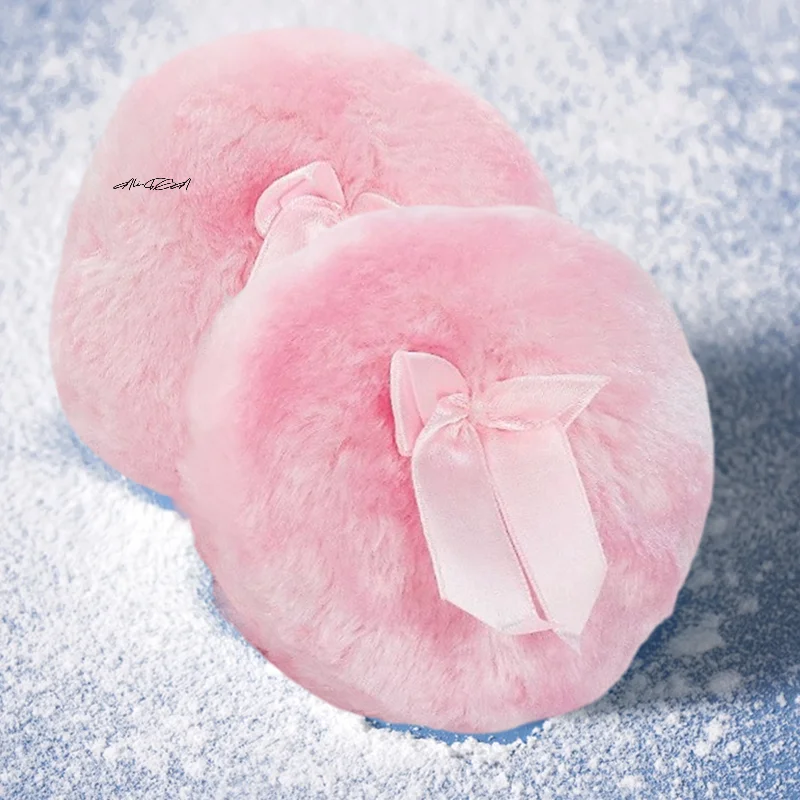 1/4 قطعة المهنية أفخم Bowknot جولة ماكياج الإسفنج لينة رقيق فضفاض مسحوق نفخة لطيف الأساس التجميل الجمال أداة