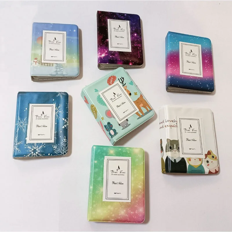 

64 Pockets Mini Photo Album CartoonTransparent Photocard Holder Mini Album Storage Collect Book Name Card Album