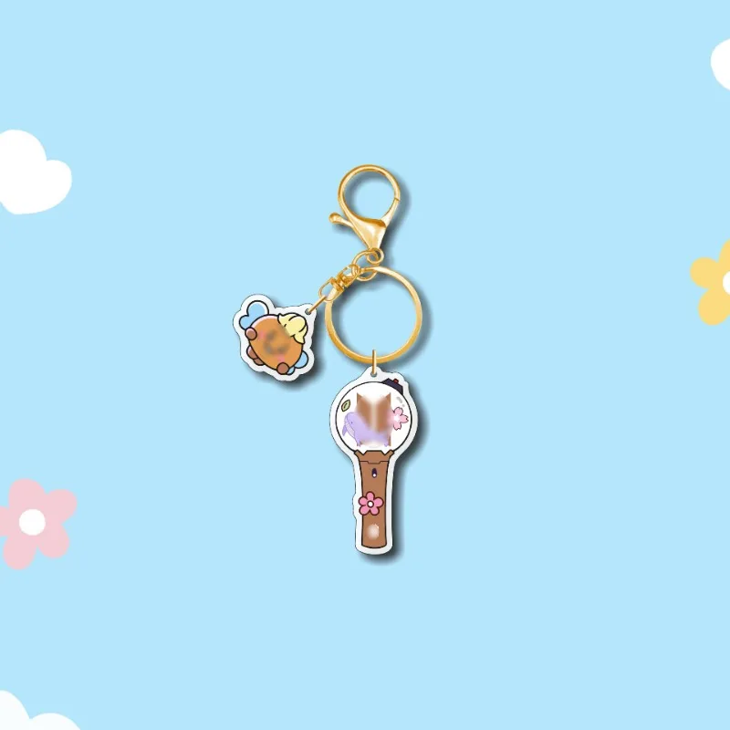 KPOP Korean Idol Combination Acrylic Keychain New BT Cartoon Acrylic Pendant Fans Collection Gift