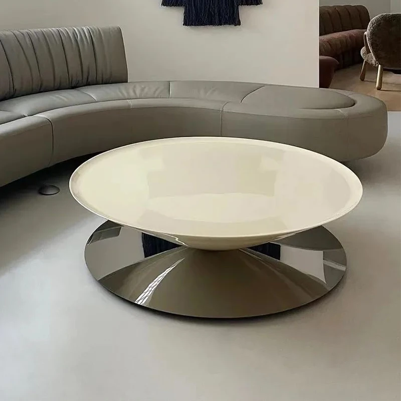 Table basse de forme spéciale d'art créatif, table basse conique suspendue en fibre de verre, table à thé pour salon