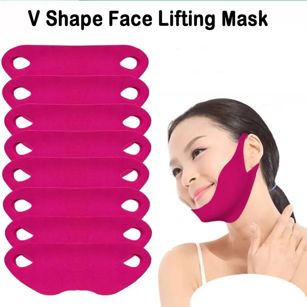 แผ่นมาส์กหน้ายกกระชับรูปตัววี 5 ชิ้น ช่วยยกกระชับผิว ลดเลือนริ้วรอยบริเวณคางและแก้ม