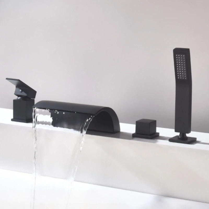 

Bathroom Bathtub Waterfall Concealed Faucet Copper Material Split-type Faucets Minimalist Durable Household Bathroom Fixture