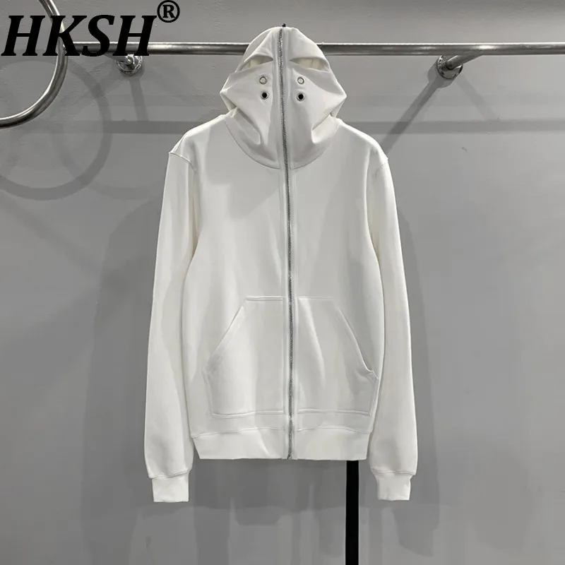 

HKSH весна осень новая мужская форма темной акулы дышащая ушко универсальная вязаная толстовка с капюшоном на молнии шикарная куртка Ins HK10799
