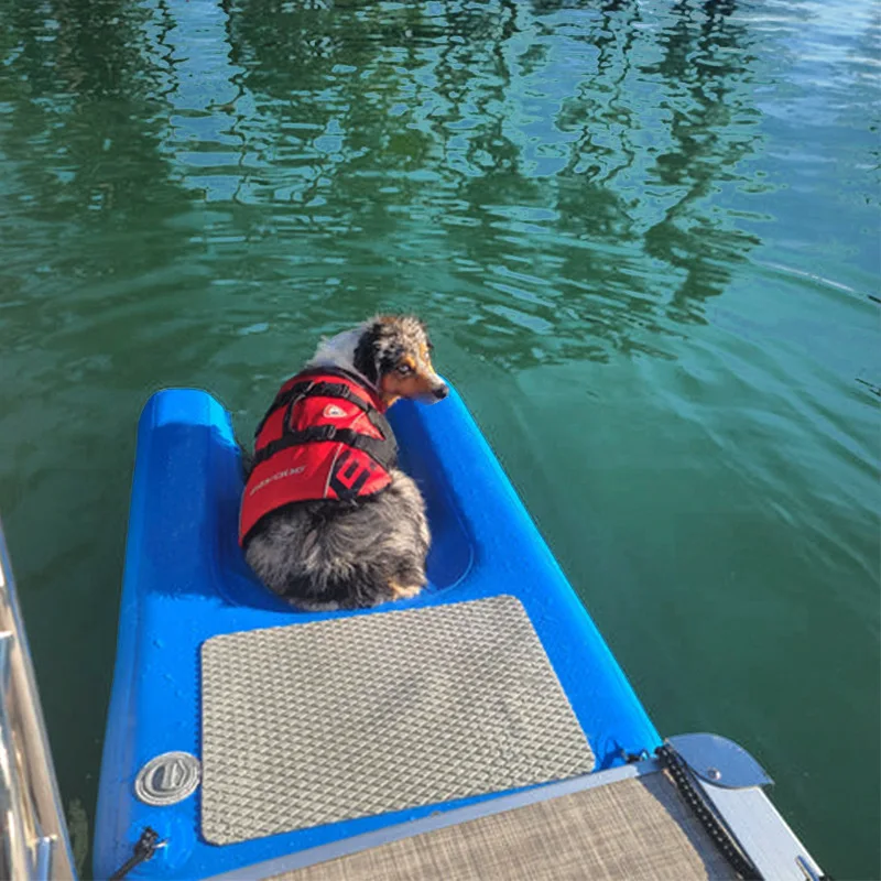 Tragbare aufblasbare Haustier rampe aufblasbare Welpen planke Hund auf Wasser rampe Dock für Pool, See, Boote oder jede Plattform