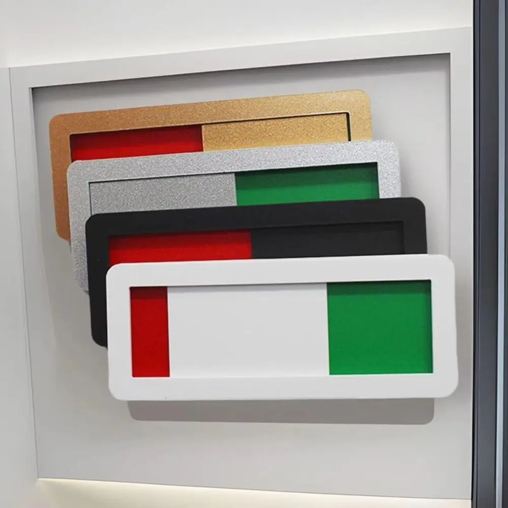 Business Sign Acrylic Bathroom Occupancy Indicator Sign Privacy Adhesive Vacant Occupied Sliding Magnetic Door Toilet
