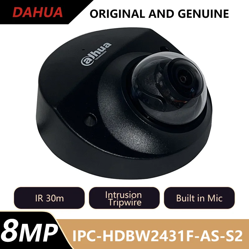 

Dahua 4MP IR Dome IP Camera Motion Detection Built-in Mic WDR PoE IP67 IK10 Security Protection IPC-HDBW2431F-AS-S2