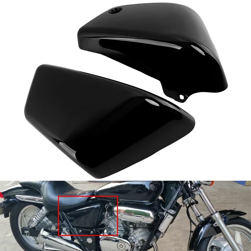 

ABS Motorcycle Accessories Fairing Side Battery Cover Protection Guard Cap Gloss Black For Honda Magna VF 250 1995-2006