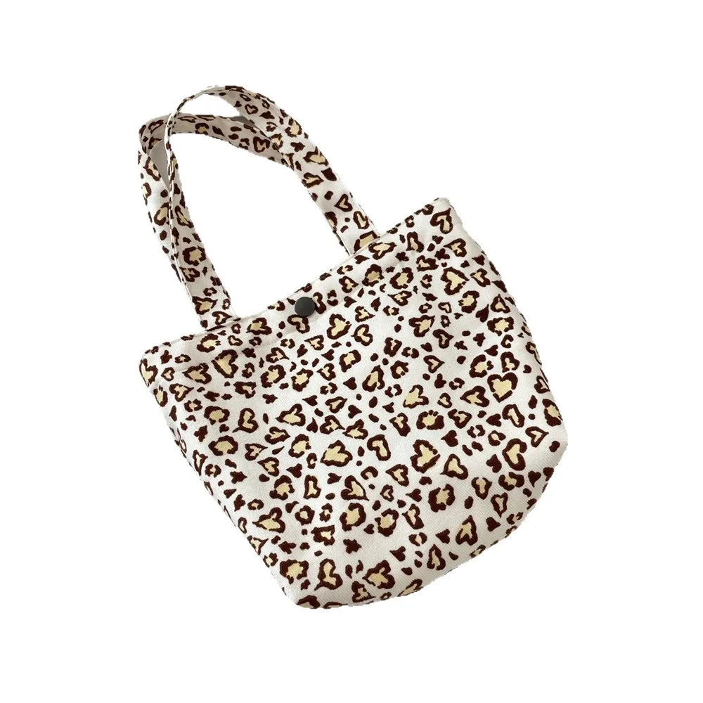 

New Stylish Ins Tote Bag Women Lightweight Large Capacity Lunch Bag Korean Leopard Print Handbag