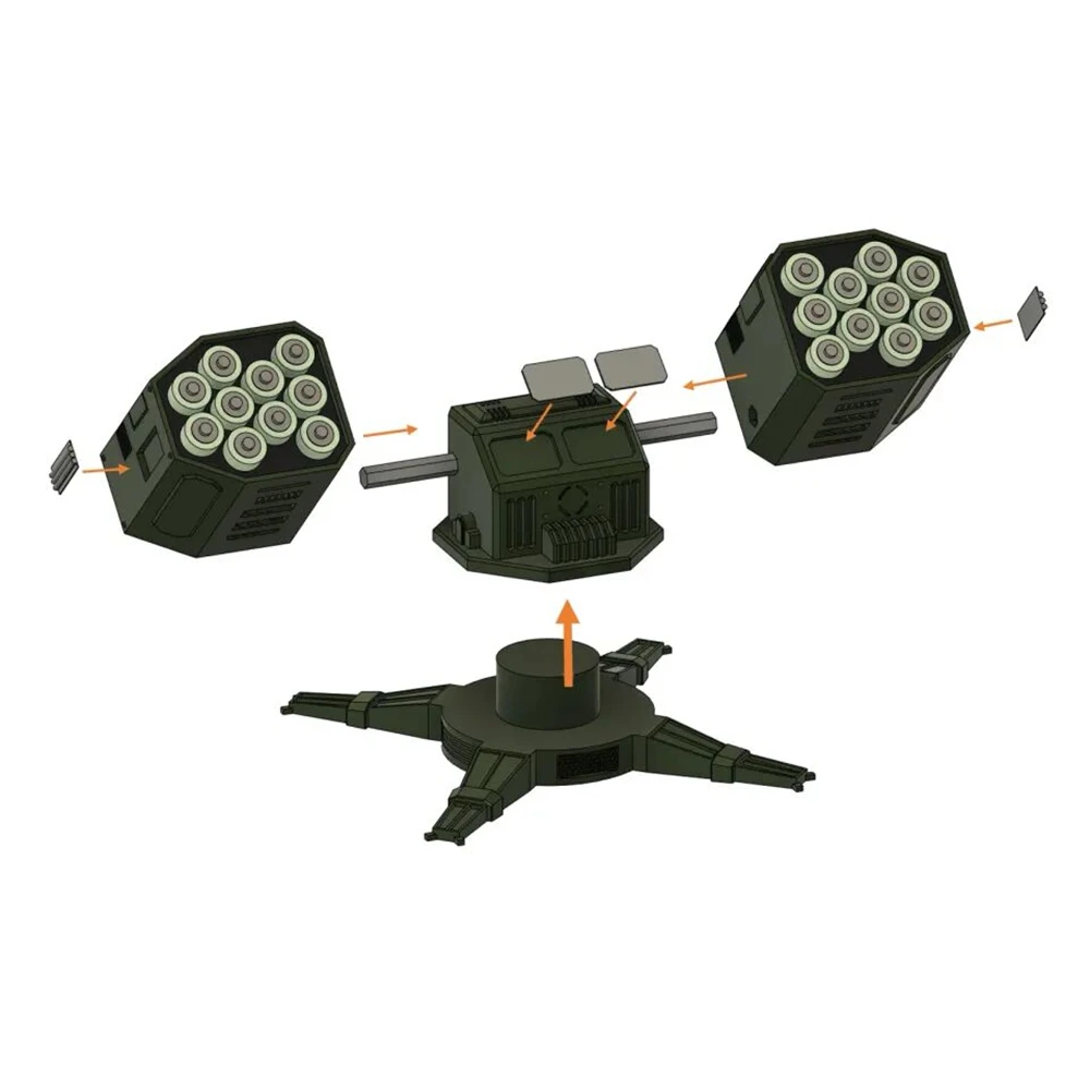 Rotatable Anti-Aircraft Missile Shape Multi Slots AA+AAA Batteries Container Case Battery Storage Box