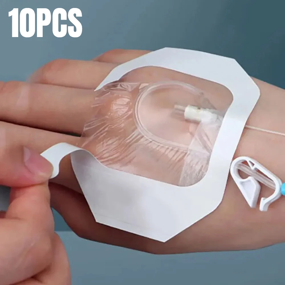 

10Pcs 6X7cm Indwelling Needle Fixed Sticker Film Dressing Wound Bandage Adhesive Patches MedicalPost Surgical Shower Waterproof