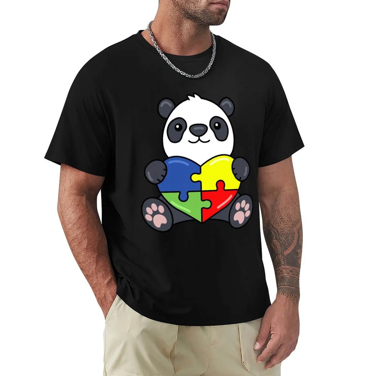 

Autism Awareness Gift Women Autism Ribbon Panda Autism T-Shirt cute tops plus size tops mens tall t shirts