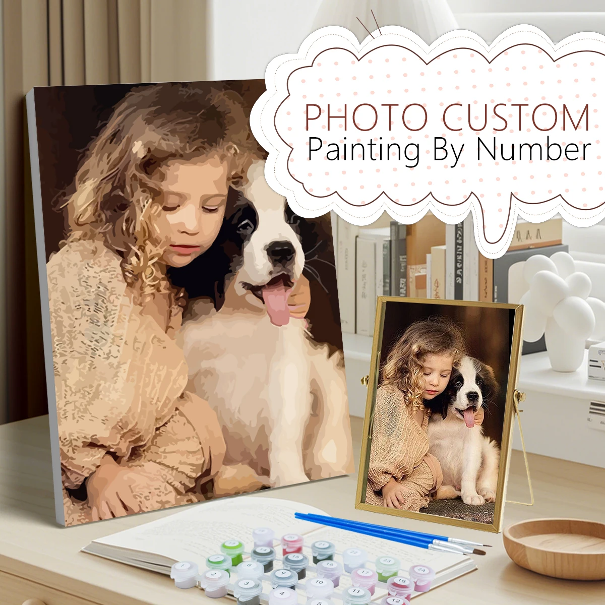 RUOPOTY Paint By Number Custom Photo Gift Diy Crafts Personalised Paint Your Photo For Adults Personalized Painting With Numbers