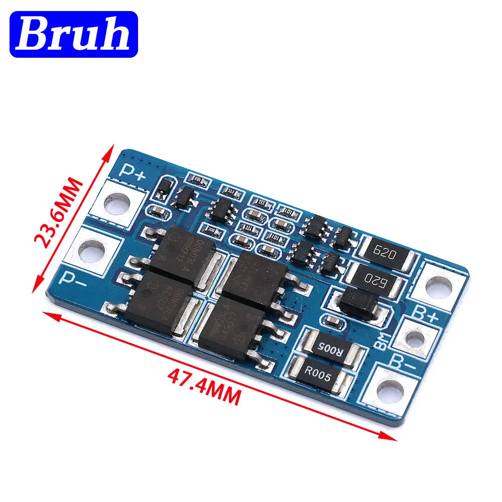 2S 10A 7.4V 186500 pลyta pokrywa baterii litowej 8.4V funkcja balansu moduล PCB PCM z saldem do ลadowania banku