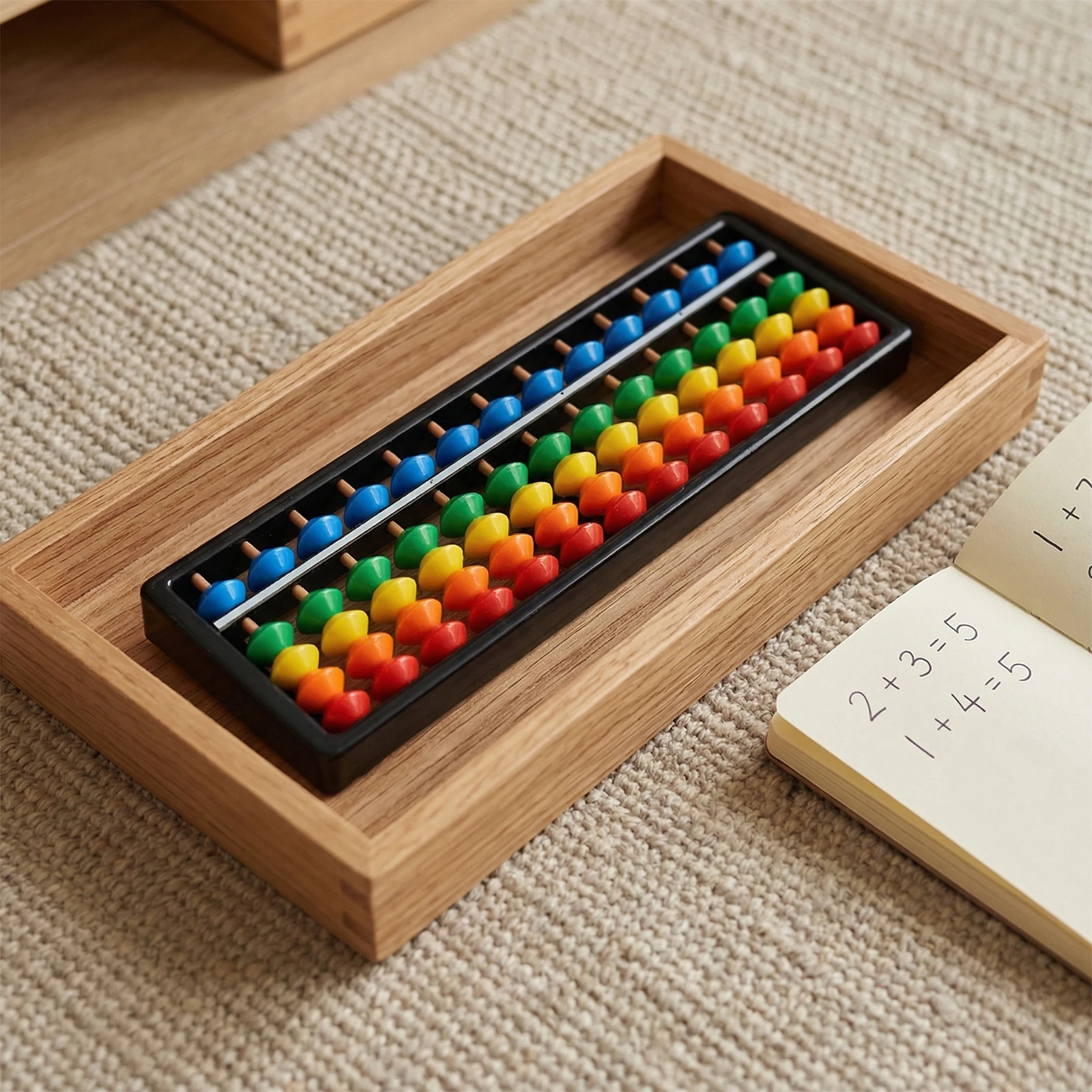 Portable Abacus Math Calculating Tool Arithmetic Abacus Math Counting Tool for Beginners Professionals Learning Training Aid