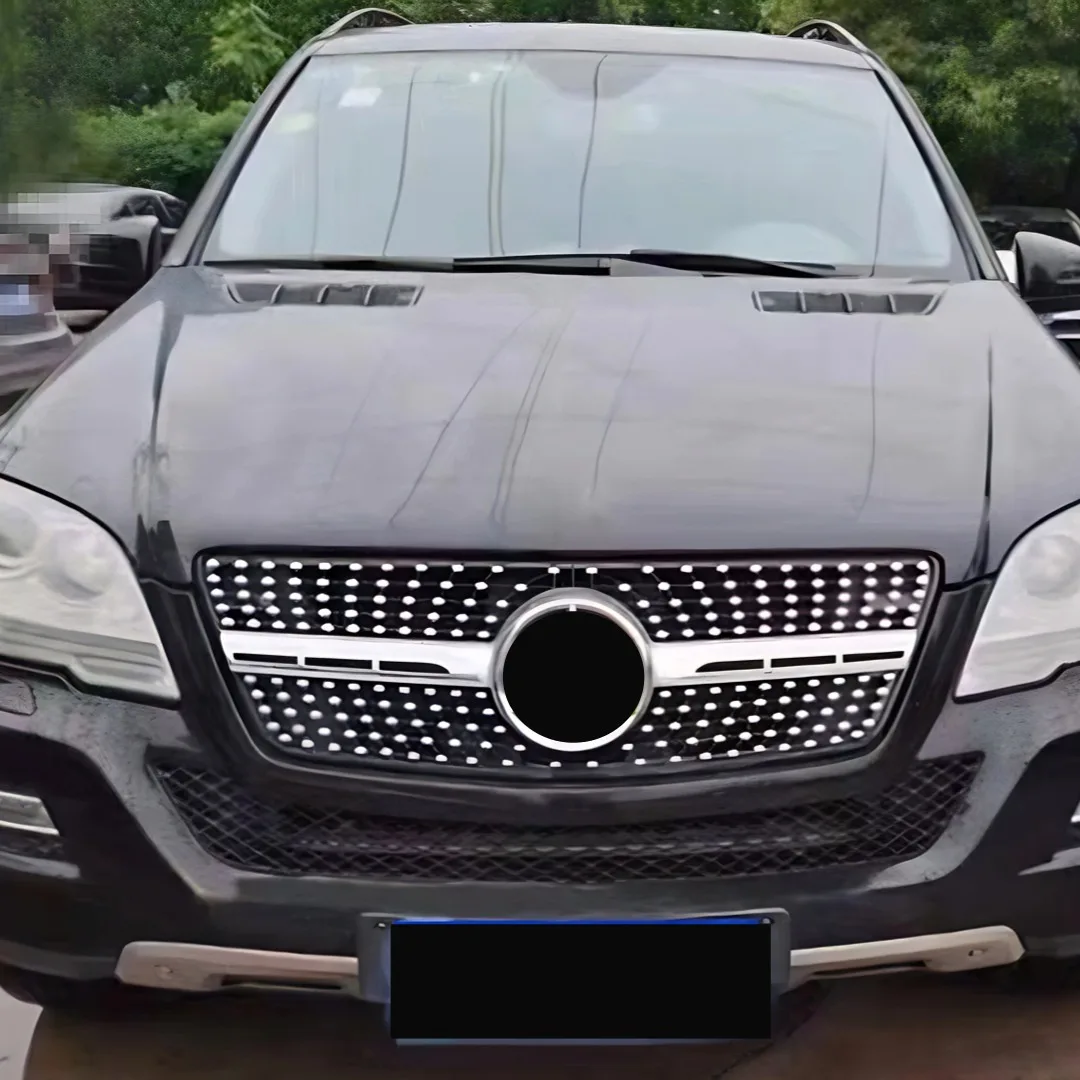 Front Grid Grille Stoßstange Grill Tuning Zubehör Für Mercedes Benz ML W164 2005-2011 ML300 ML350 ML500 ML550 GT diamant Stil – Detail 7