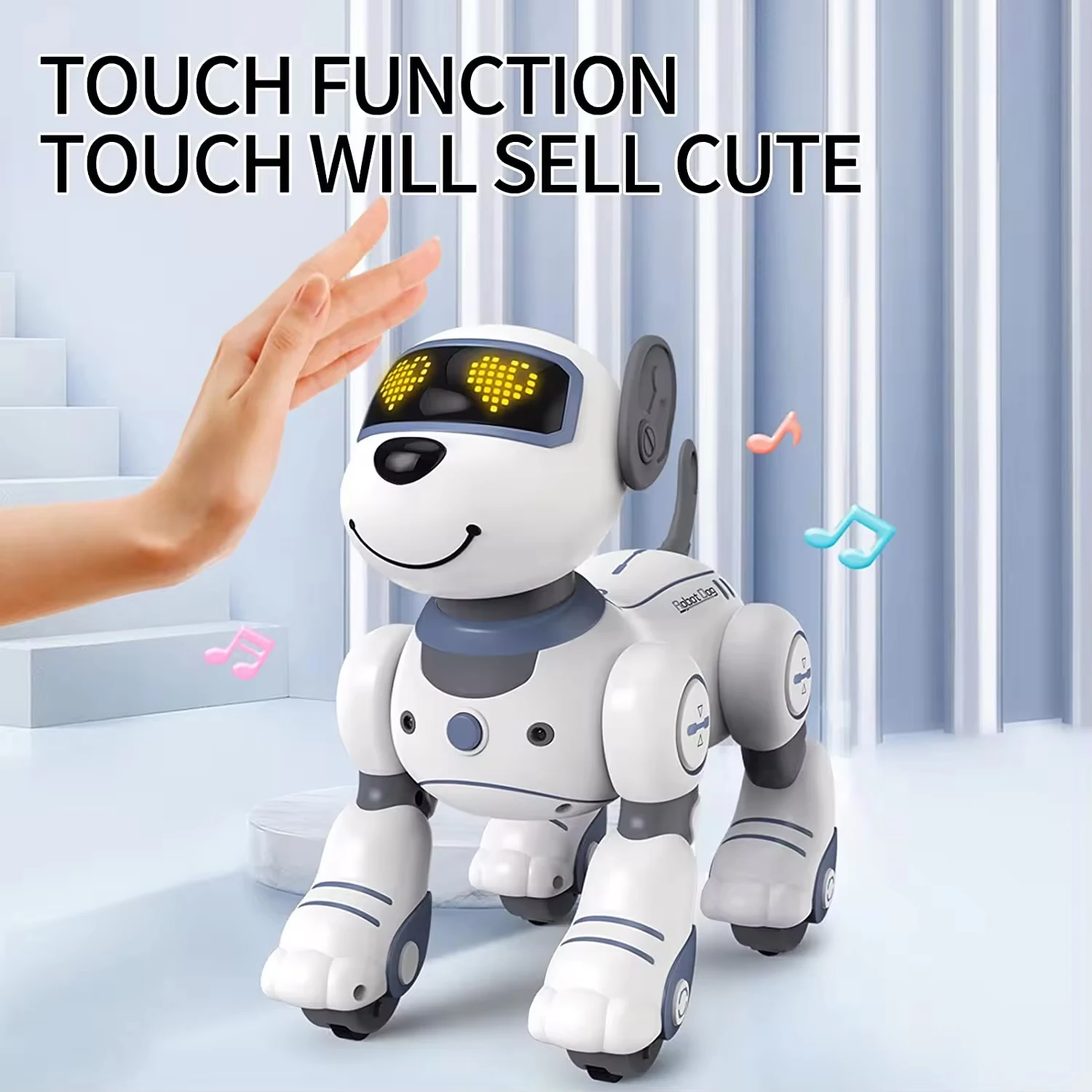 Remote Control Robot Dog Programmable with Touch Function Singing Dancing Walking Smart Interactive Stunt Robot Dog Smart Toys