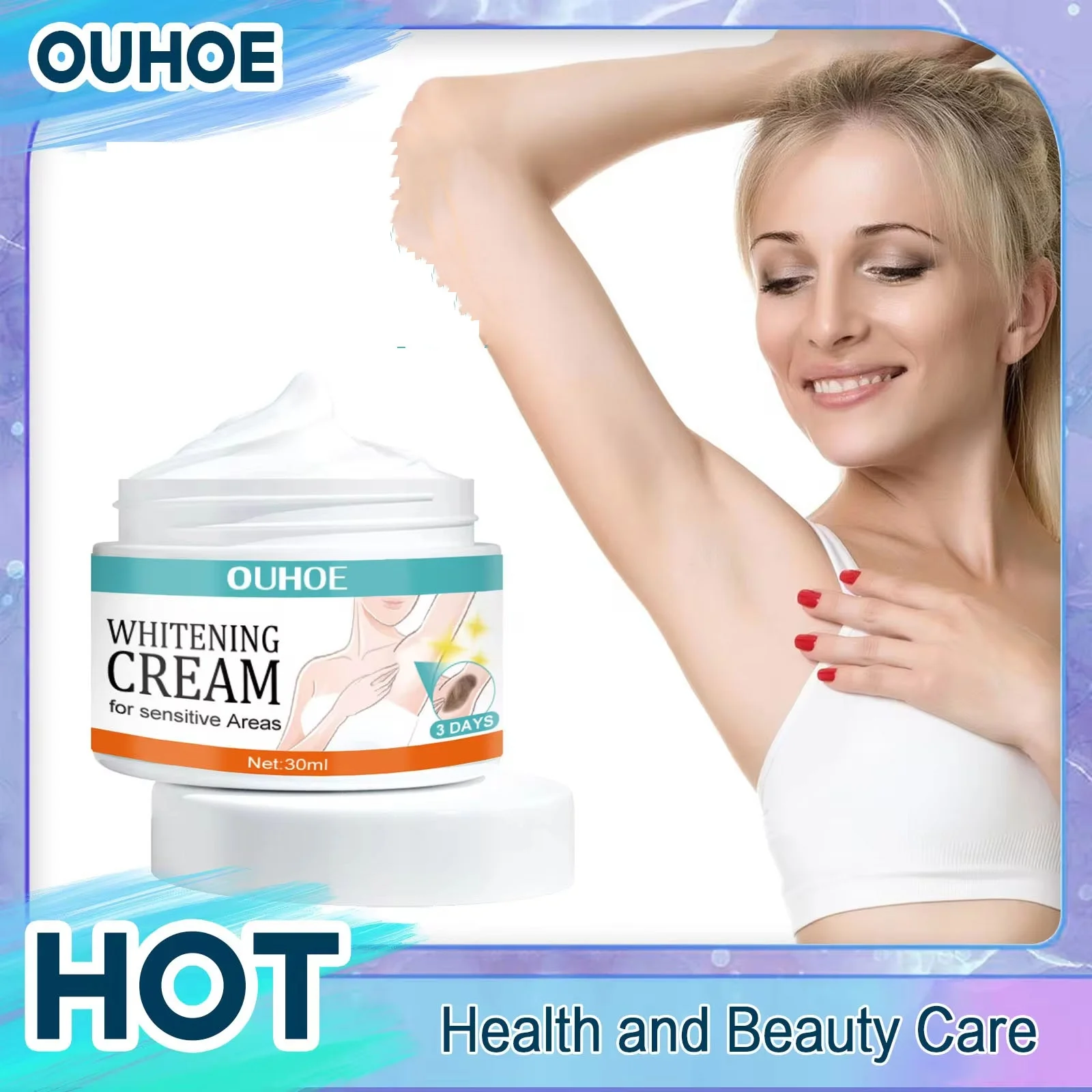 Whitening Cream Private Parts Underarm Bleaching Butt Knee Brighten Inner Thigh Intimate Area Dark Remove Melanin Lighten Lotion