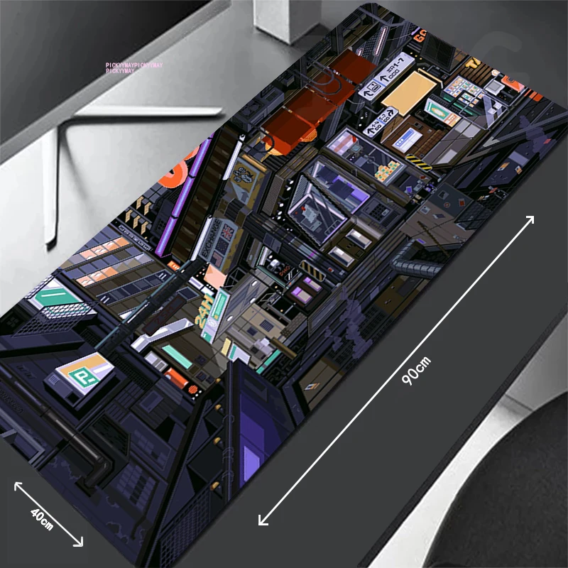 Pixel Street View Mouse Pads Gaming Mousepad Gamer Mouse Mat Lock Edge Keyboard Mats Desk Pad Mousepads XXL For Computer