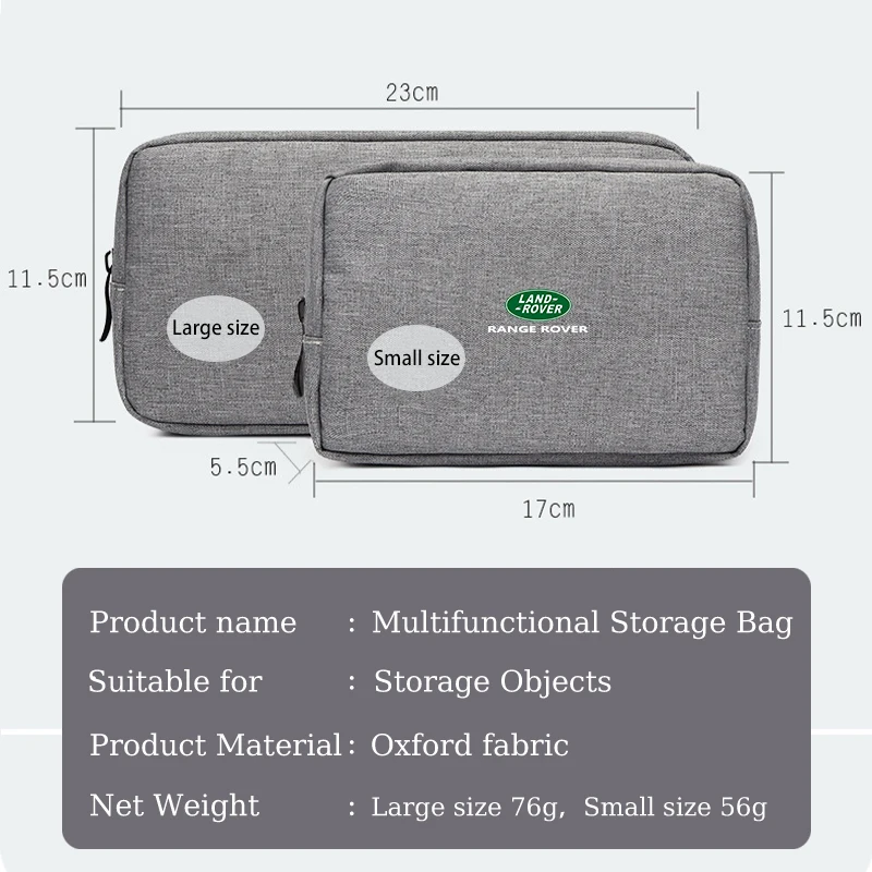 Digital Product Organiser Three Layer Charging Cable Storage Storage Bag For Land Rover Freelander L2 LF Range Rover Evoque 3 4