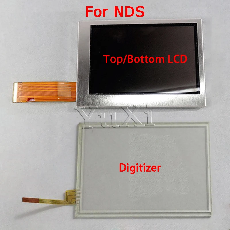 YuXi 1PC For NDS Replacement Console Top Bottom / Upper Lower LCD Screen Display & Touch Screen Digitizer Panel Repair Parts