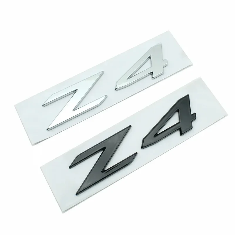 3d ABS Chrome Black Z4 Logo Letters Car Rear Trunk Emblem Badge Decal For Z4 E85 E89 Z4 Sticker Accessories