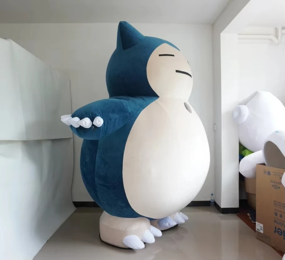 Miniso pokémon inflável snorlax mascote traje kirby andando boneca roupas para festa de natal de halloween publicidade