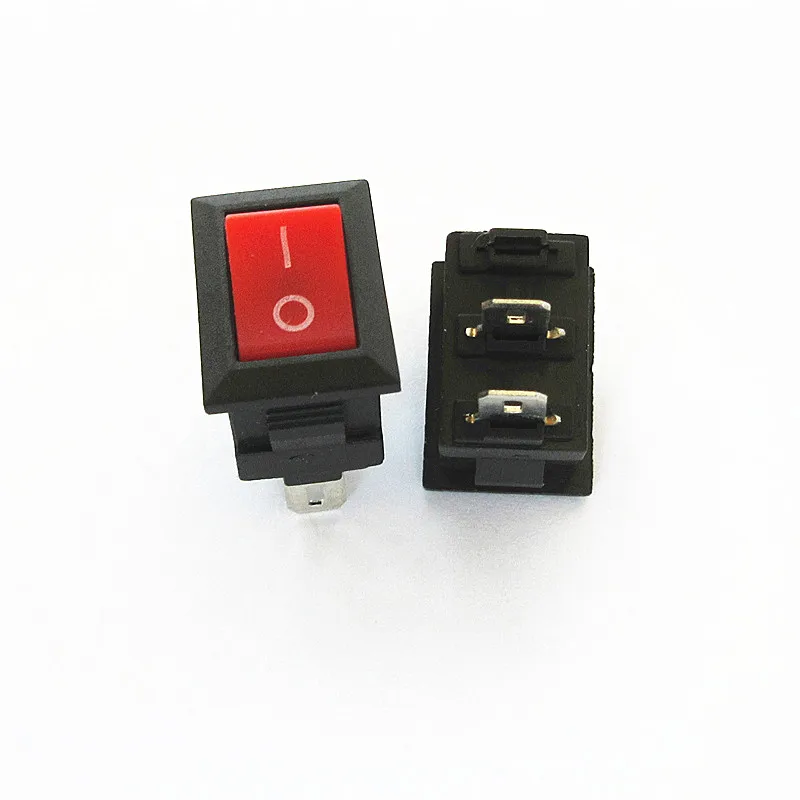 10pcs KCD11 ship-type switch 2/3-position 2/3-pin curved pin 15*10mm power rocker small ship-type switch 3A250V