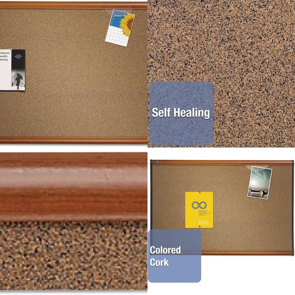 

3ft x 2ft B243LC Light Cherry Wood Bulletin Board