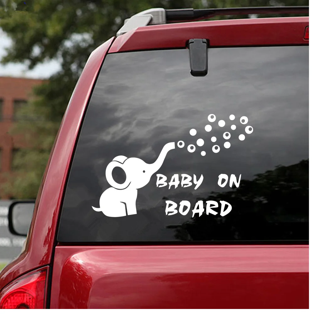 Stylish Baby On Board Car Sticker Collection - Trendy Cartoon Vinyl Decals for Windows Body Safety Meets Fashion Parents