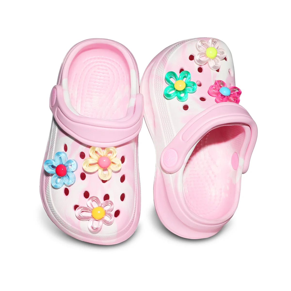 Kids Slip-On Clogs and Mules - Breathable, Waterproof, EVA Garden Shoes with Decorative Chain for Beach and Everyday Wear 168